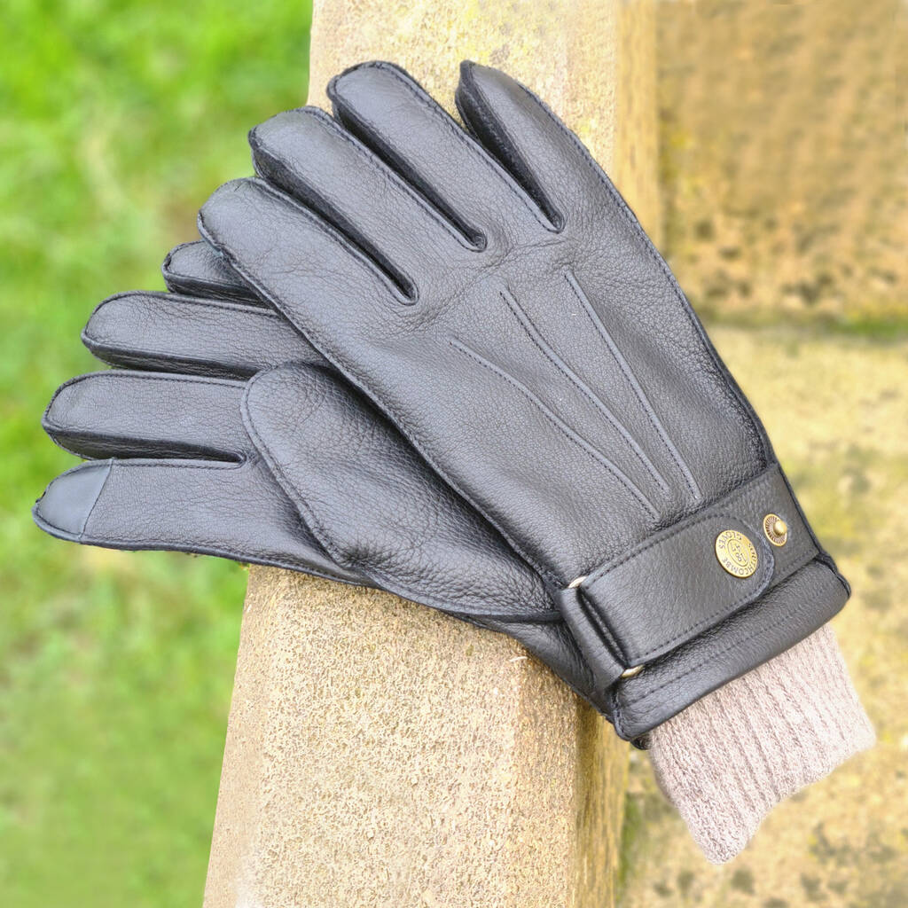 Reeves. Men's Cashmere Lined Deerskin Gloves, 1 of 10
