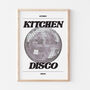Retro Disco Ball Kitchen Disco Wall Print, thumbnail 3 of 5