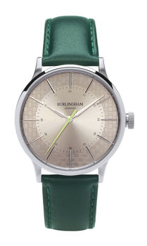 'Confluence' Silver And Green Unisex Watch, 2 of 12