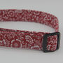 Red Floral Dog Collar, thumbnail 3 of 5