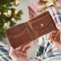 Snowboarding Skiing Personalised Handmade Leather Wallet, thumbnail 5 of 8