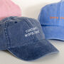 Personalised Vintage Cap With Custom Embroidery Text, thumbnail 5 of 10