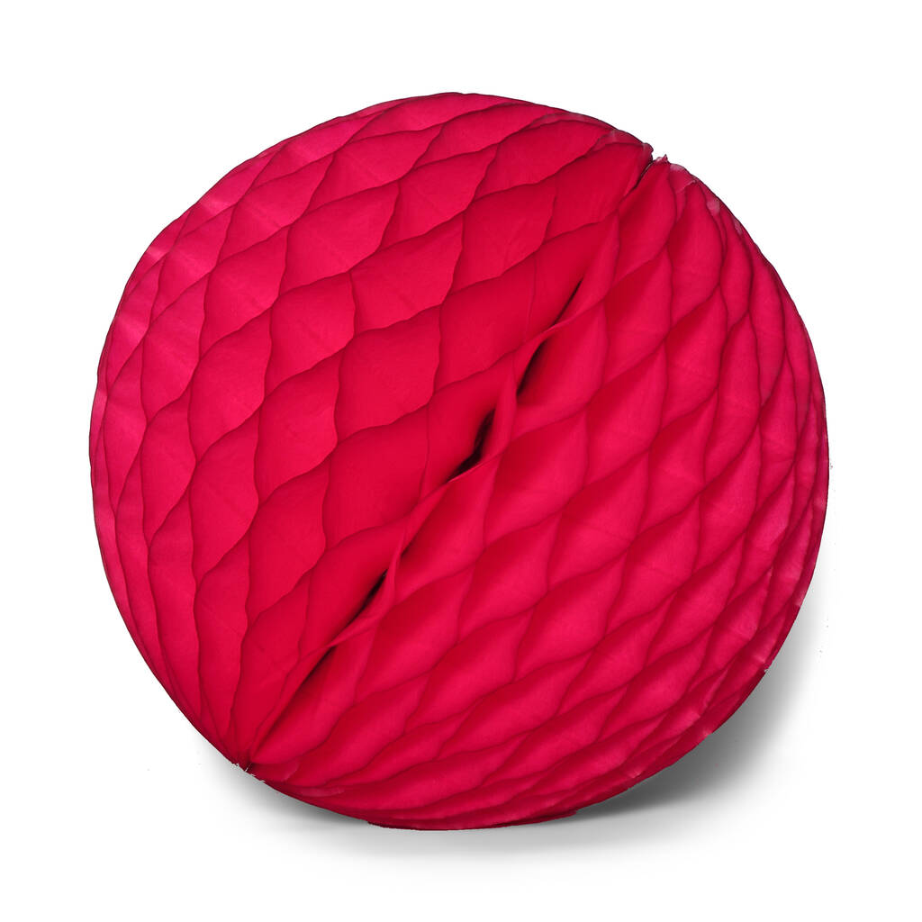Honeycomb Ball Paper Decoration Garnet