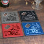 I Need A Refill Pu Leather Coaster With Bottle Opener, thumbnail 2 of 2
