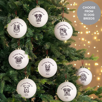 Personalised Memorial Dog Breed Bauble – Christmas Tree Decorations, 3 of 6
