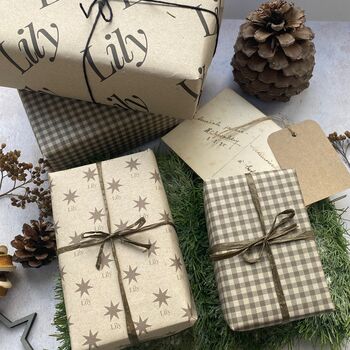 Christmas Personalised Paper Fibre Wrapping Paper Set, 8 of 12