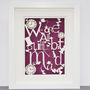 We Are All Mad Paper Cut Wall Art, thumbnail 3 of 10