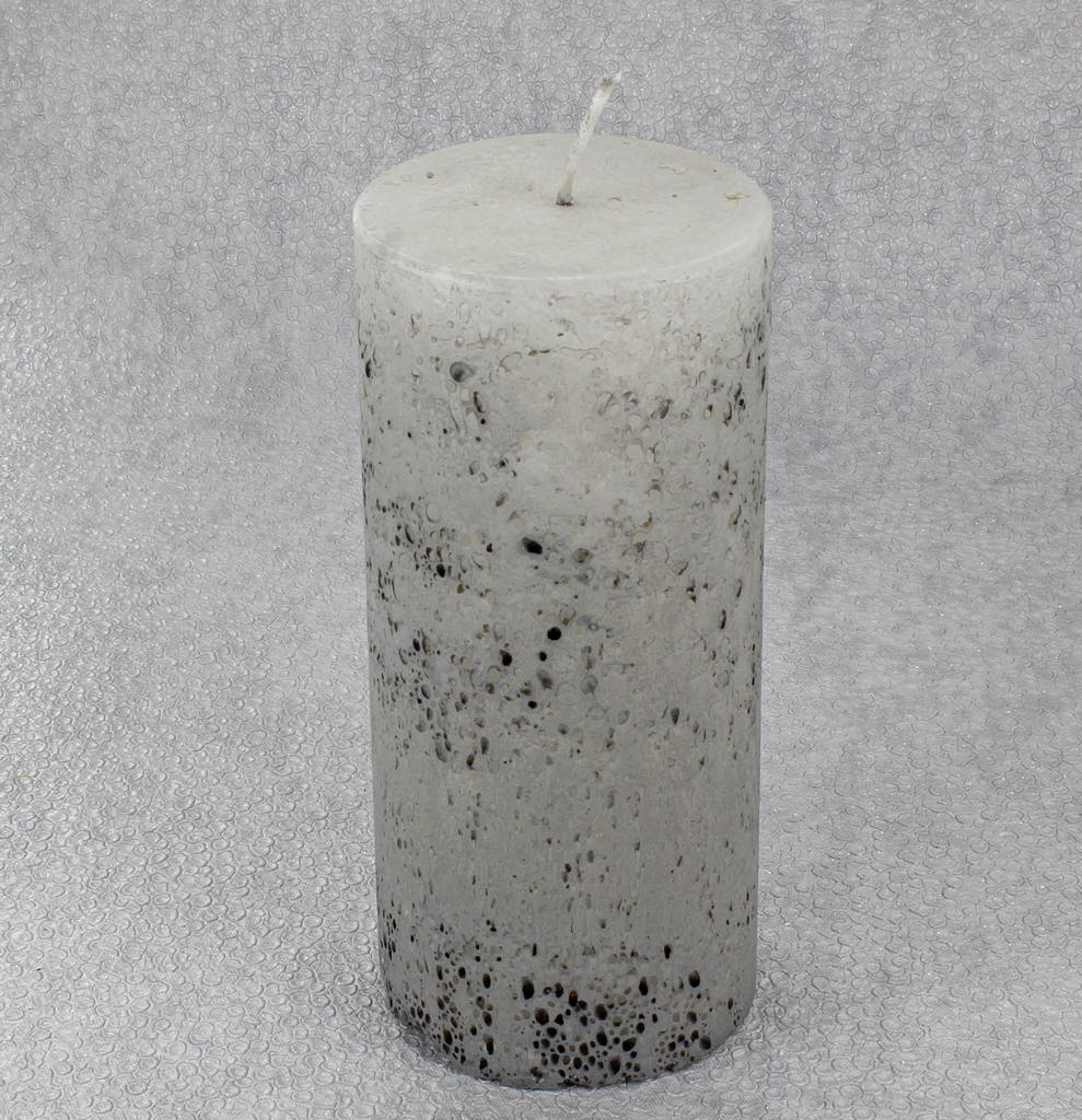 antique grey pillar candle by g decor