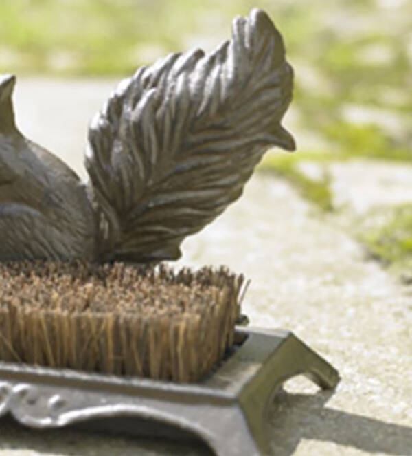 gardener's cast iron squirrel boot brush and scraper by dibor