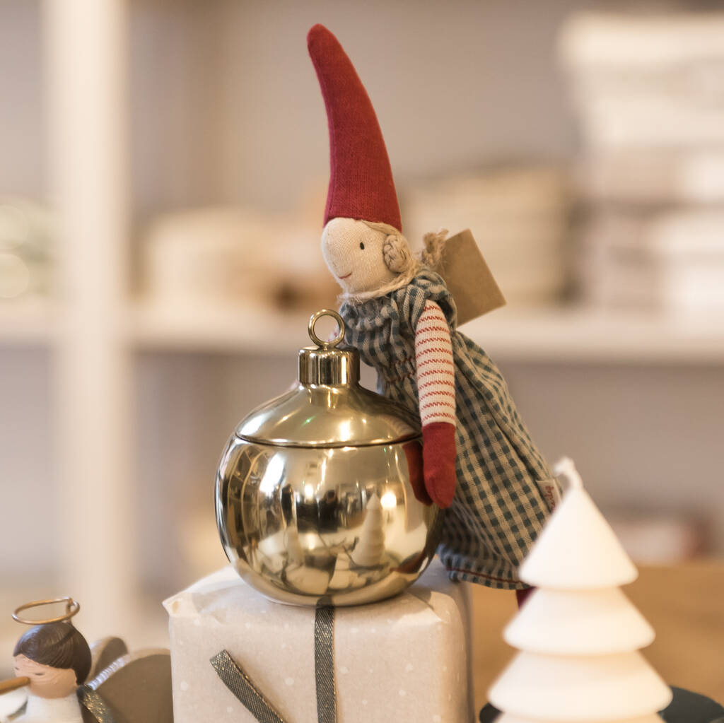 Bauble Shaped Votive Cedarwood Scented Candle By Little Baby Company