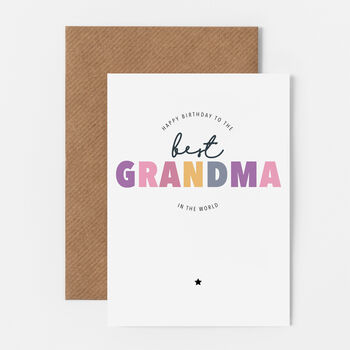 Best Grandma In The World Birthday Card, 2 of 2