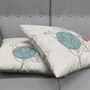 Abstract Face Pattern On Cushion Cover With Leaves, thumbnail 4 of 7
