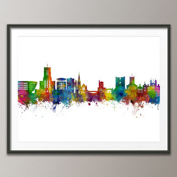 Guildford Skyline Cityscape Art Print, 4 of 7