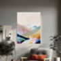 Minimalist Cycling Watercolour Mountain Art Print, thumbnail 5 of 6