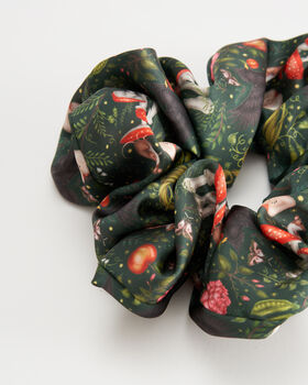 Catherine Rowe Into The Woods Green Oversized Scrunchie, 2 of 2