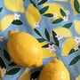 Sorrento Lemons Organic Cotton Tea Towel, thumbnail 7 of 9