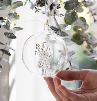 Personalised Angel Glass Bauble, 6 of 6