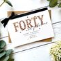 Forty And Fabulous Handmade Leopard Print Birthday Card, thumbnail 4 of 8