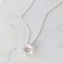 Clear Quartz Teardrop April Birthstone Necklace, Silver, thumbnail 1 of 6