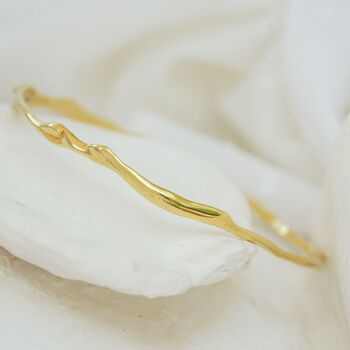 Organic Flow Gold Vermeil Bangle, 5 of 7