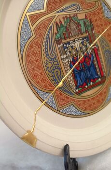 Horsea Pottery Christmas Plate Kintsugi Repaired, 5 of 8