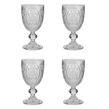 Set Of Four Baroque Glass Wine Goblets, 2 of 6