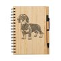Personalised Wirehair Dachshund Dog Engraved Notebook, thumbnail 2 of 2