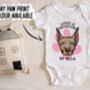 Doberman Name Baby Onesie, thumbnail 3 of 6