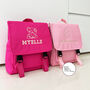 Small Personalised Kids School Flap Backpack, thumbnail 2 of 5