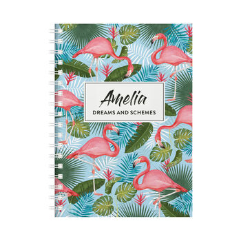 Personalised Flamingo Combined Diary And Notebook, 9 of 11