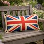 Large Vintage Red Union Jack Flag Cushion, thumbnail 1 of 3
