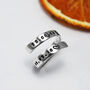Personalised Adjustable Engraved Hug Ring Silver Gold, thumbnail 5 of 11