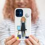 Personalised Female Character Phone Case, thumbnail 1 of 7