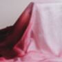 100% Mulberry Silk Scarf, Ombre Burgundy Pink White, thumbnail 3 of 9