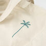 Palm Tree Embroidered Beach Bag, thumbnail 10 of 11