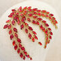 Red Crystal Leaf Headpiece, thumbnail 3 of 6