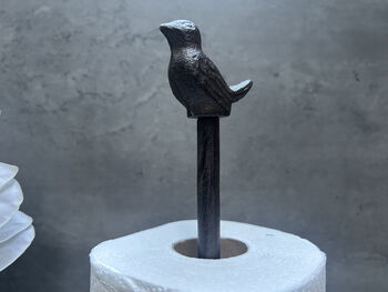 Cast Iron Kitchen Roll Holder – Cat And Bird Design, 9 of 11