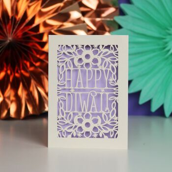 Happy Diwali Paper Cut Card, 5 of 9