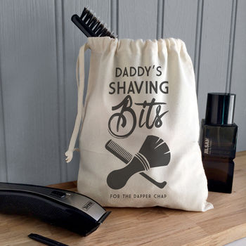 Men's Personalised 'Shaving Bits' Canvas Bag, 2 of 6