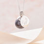 Pearl Pendant Necklace In Silver With Initial, thumbnail 2 of 12