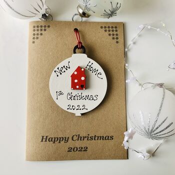 1st Christmas New Home 2023 Bauble Card, 2 of 3