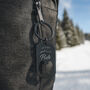Black Bottle Opener Keyring 'Let's Get Piste' | Key Accessory | Gift For Dad | Fathers Day | Skiing, thumbnail 1 of 3