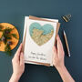 Personalised Map Heart Christmas Card, thumbnail 4 of 6