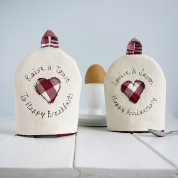 Personalised 40th Ruby Anniversary Egg Cosies Gift, 4 of 11