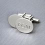 Engraved Initial Sterling Silver Cufflinks, thumbnail 6 of 7