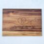 Anniversary Gift Engraved Heart Chopping Board, thumbnail 2 of 9