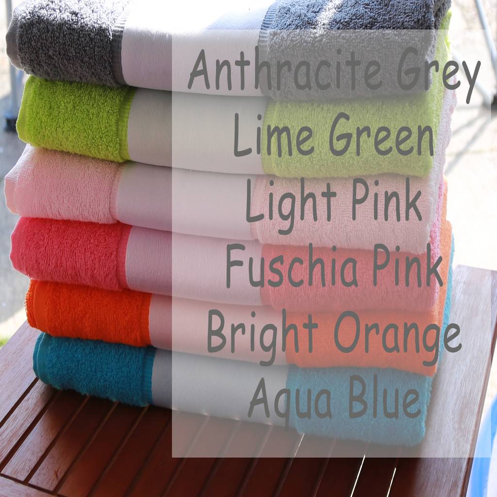 Personalised Towel With Multi Coloured Name By Duncan Stewart