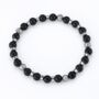 Mens Bracelet Black Onyx Bead Bracelet Chain, thumbnail 11 of 12