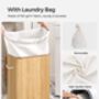 72 L Bamboo Laundry Basket Storage Hamper, thumbnail 2 of 7