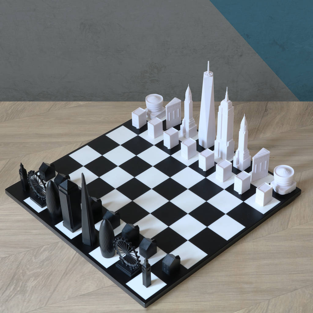 London Vs New York Skyline Chess Set, 1 of 10